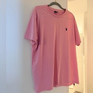 US Polo Assn pink tee shirt size XL